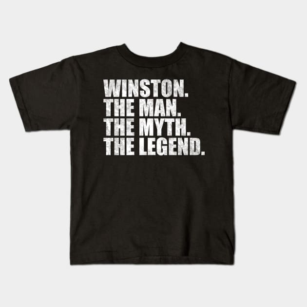 Winston Legend Winston Name Winston given name Kids T-Shirt by TeeLogic